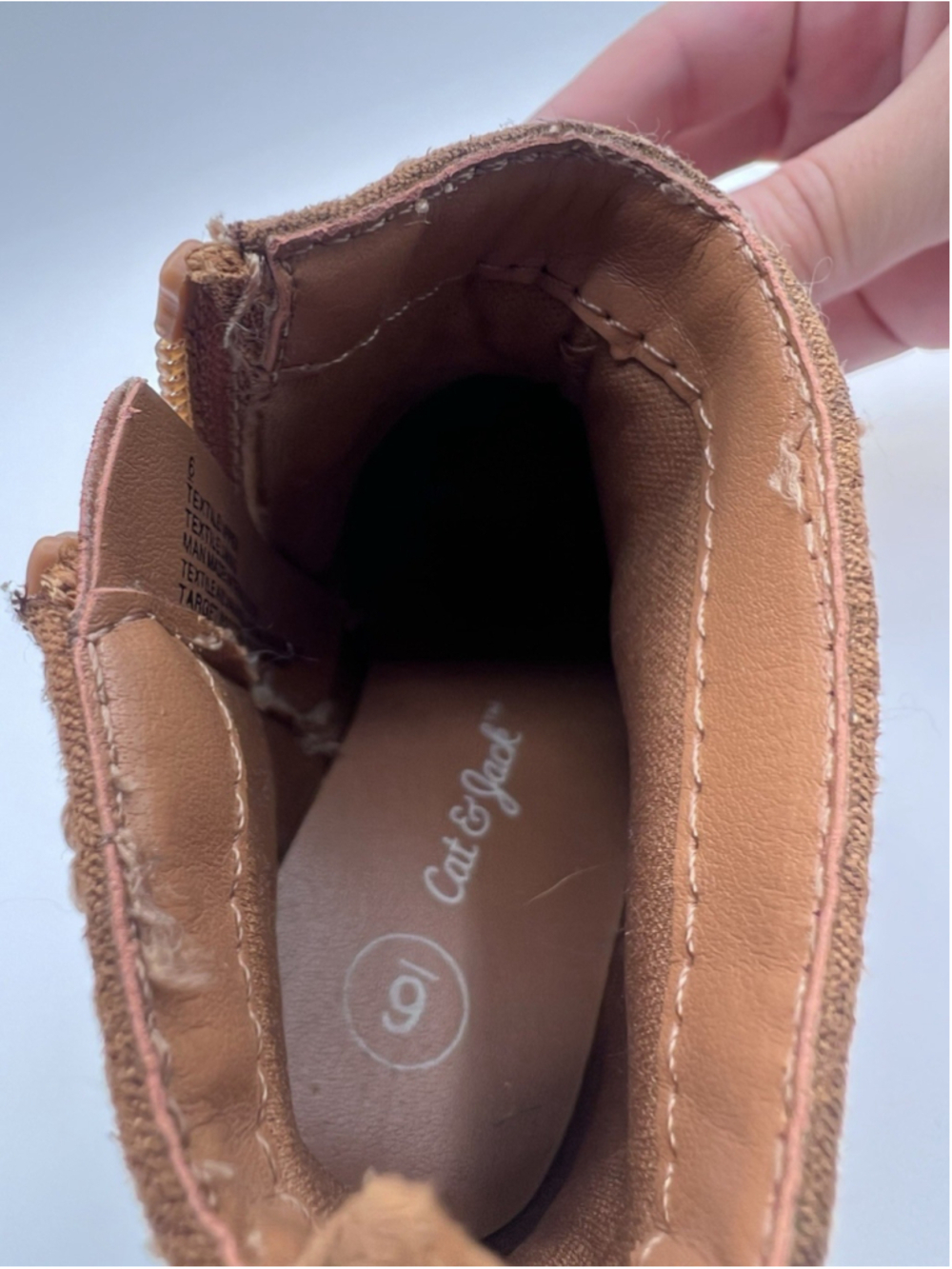Cat & Jack Kids Boots Brown Suede Size 6 Ankle Booties - Picture 11 of 12
